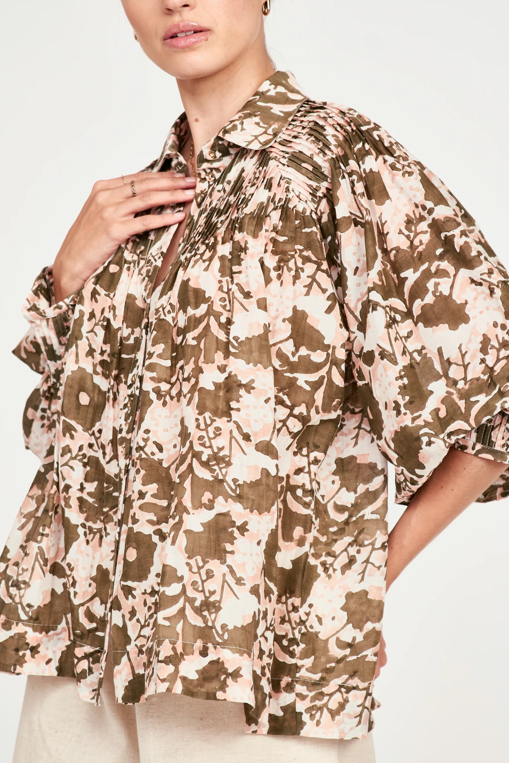 Kerala Blouse in Garden Bloom - Image 2