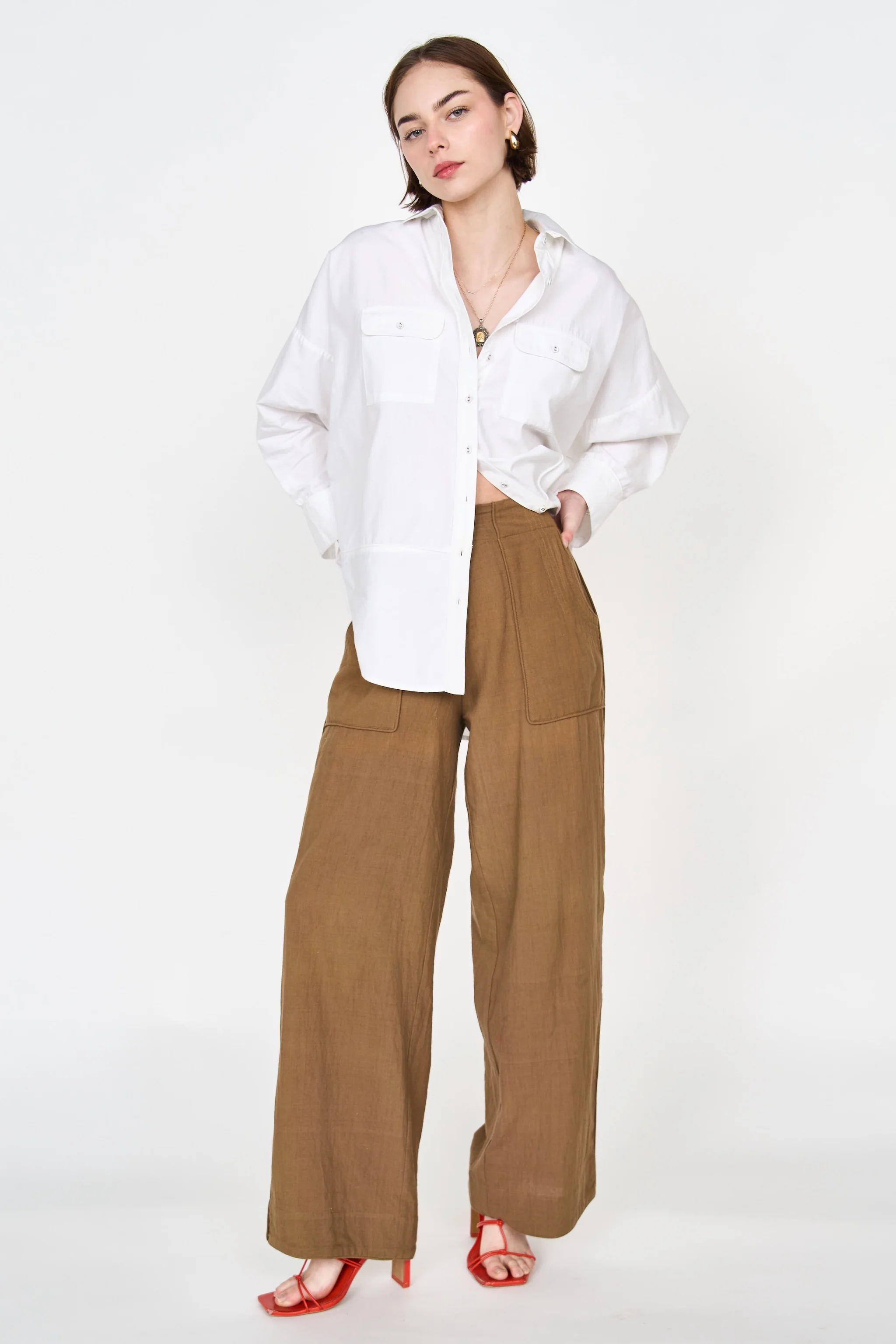 Kyoto Shirt in White Poplin - Image 7