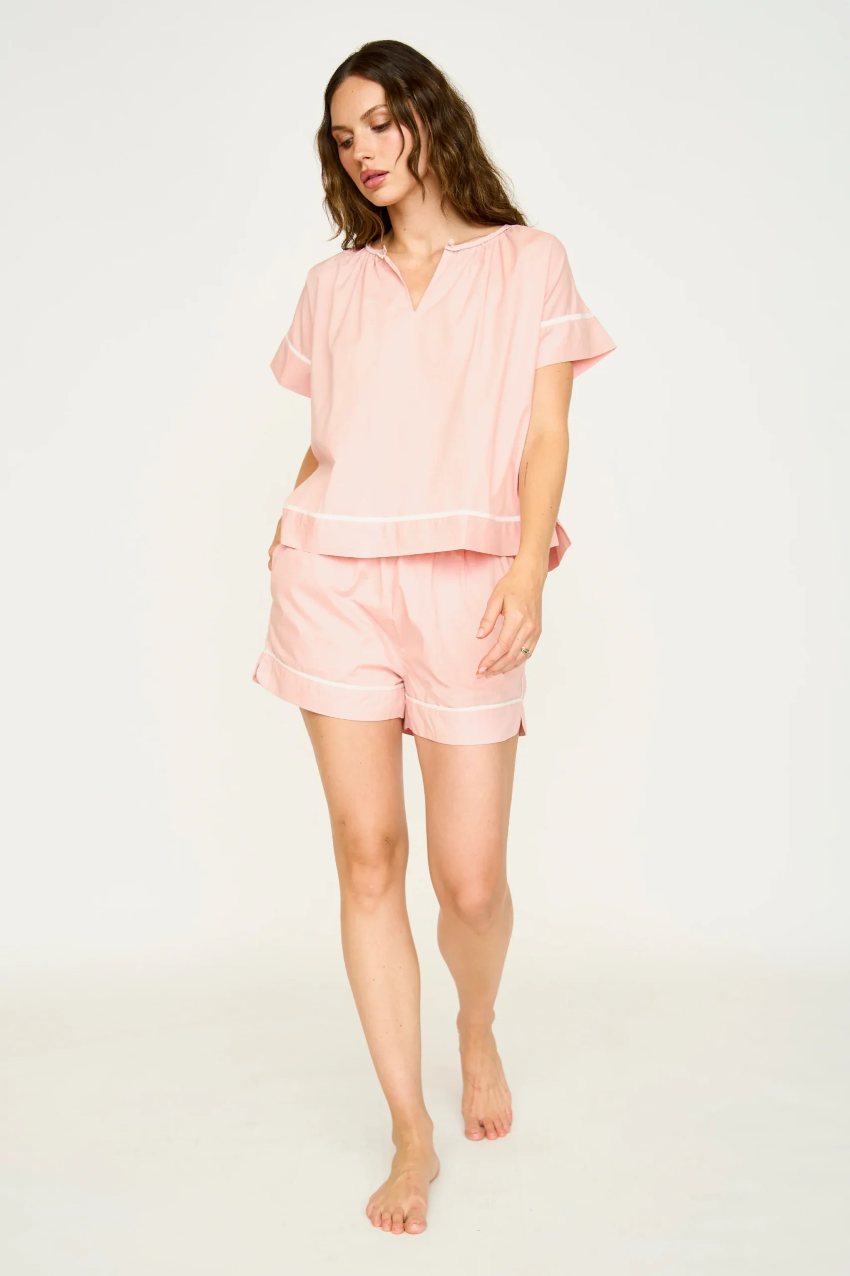 Pajama Short Set in Conch - Image 5