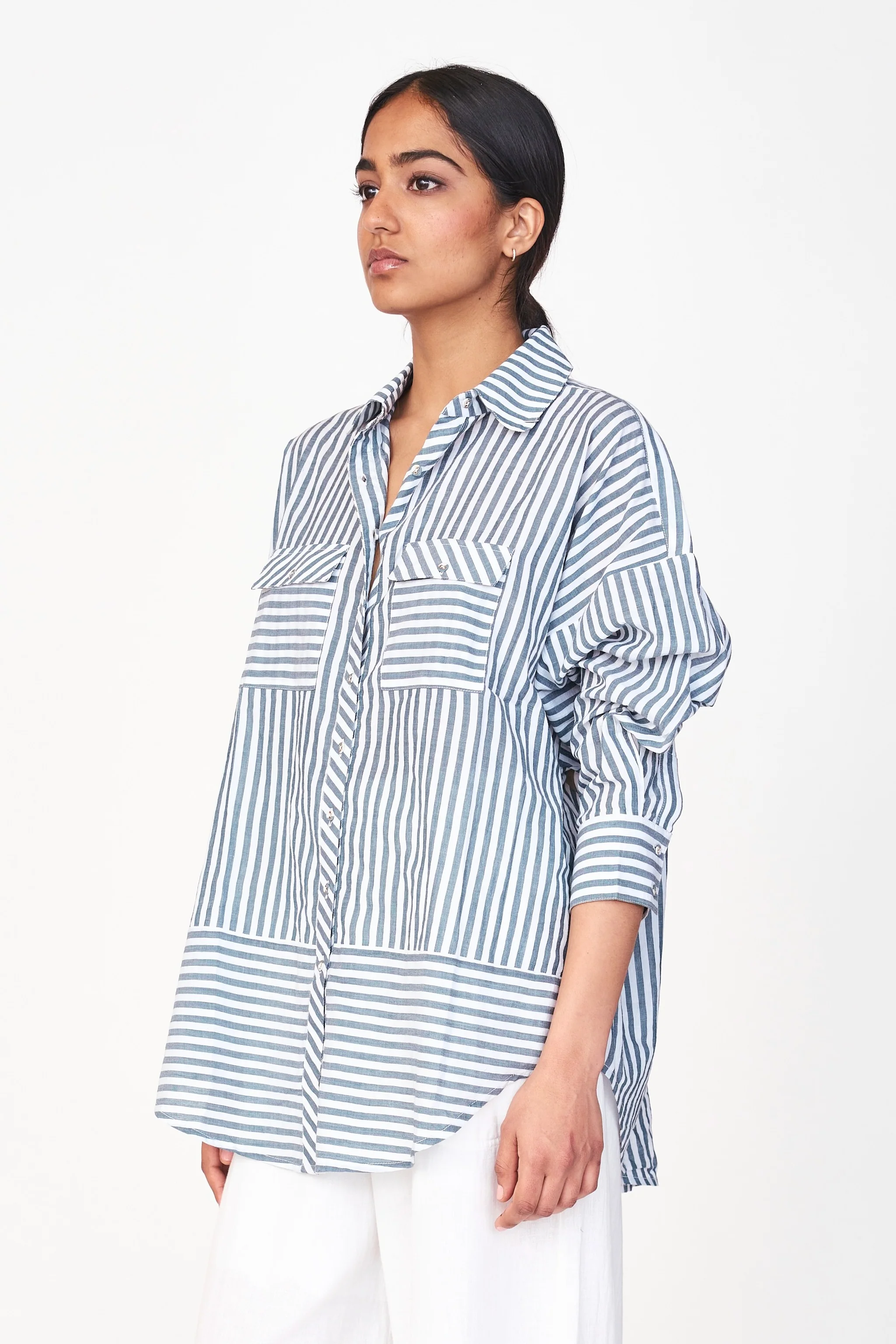Kyoto Shirt in Ocean Stripe - Image 3