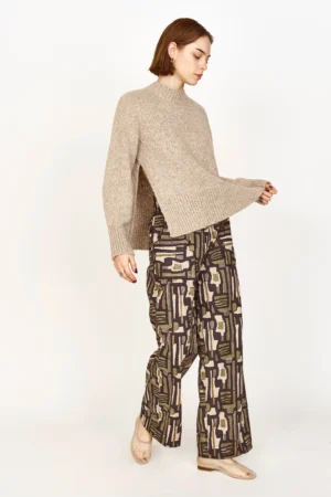 Aspen Open Side Pullover in Camel