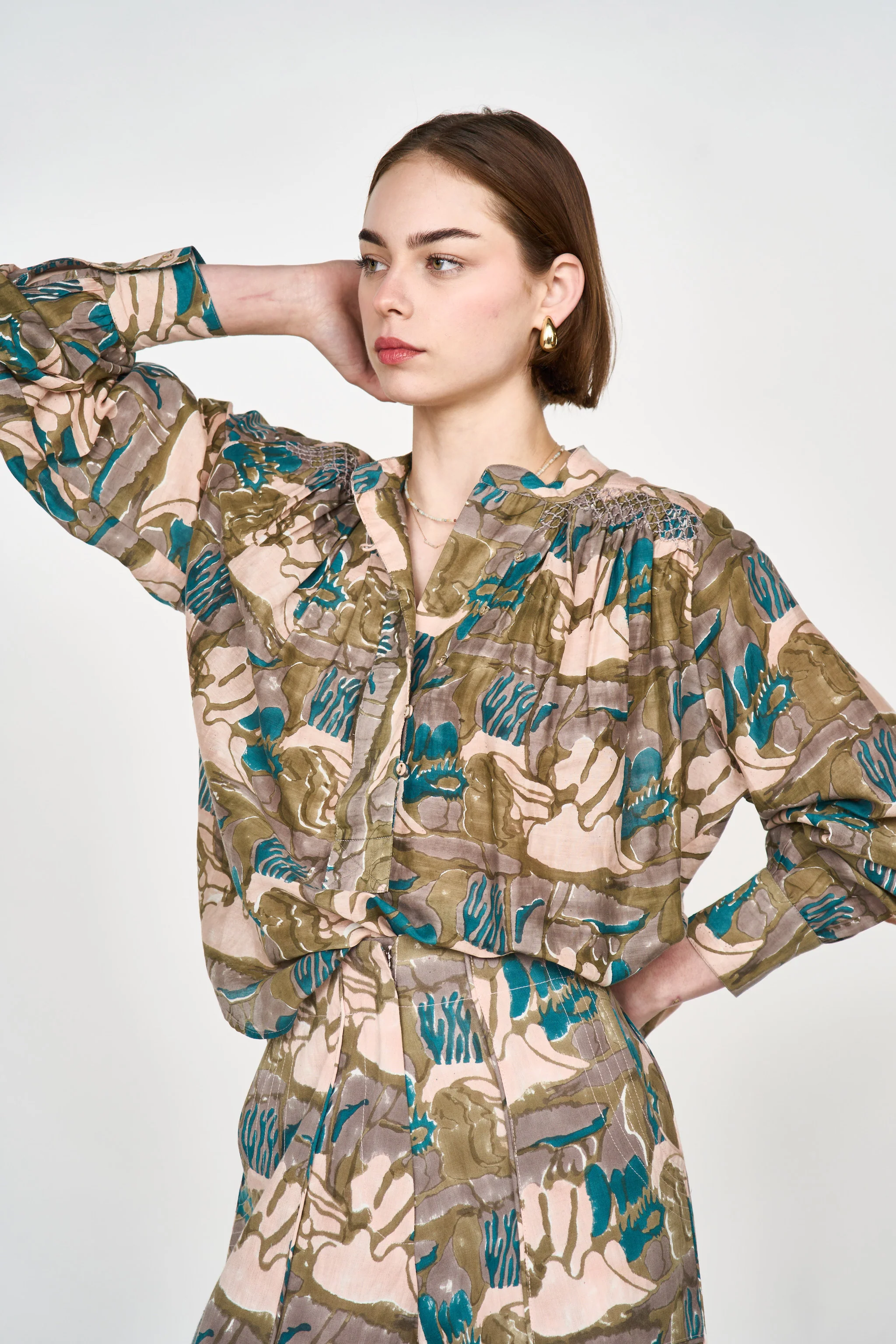 Florence Blouse in Moss Reef Print - Image 6