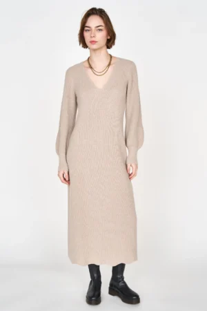 Bellagio Knit Dress in Taupe