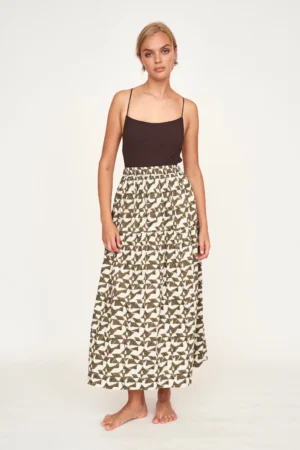 Brighton Skirt in Seaglass in Branch