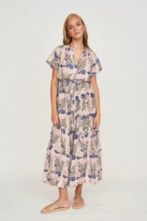 Vienna Maxi Dress in Reef in Shortcake