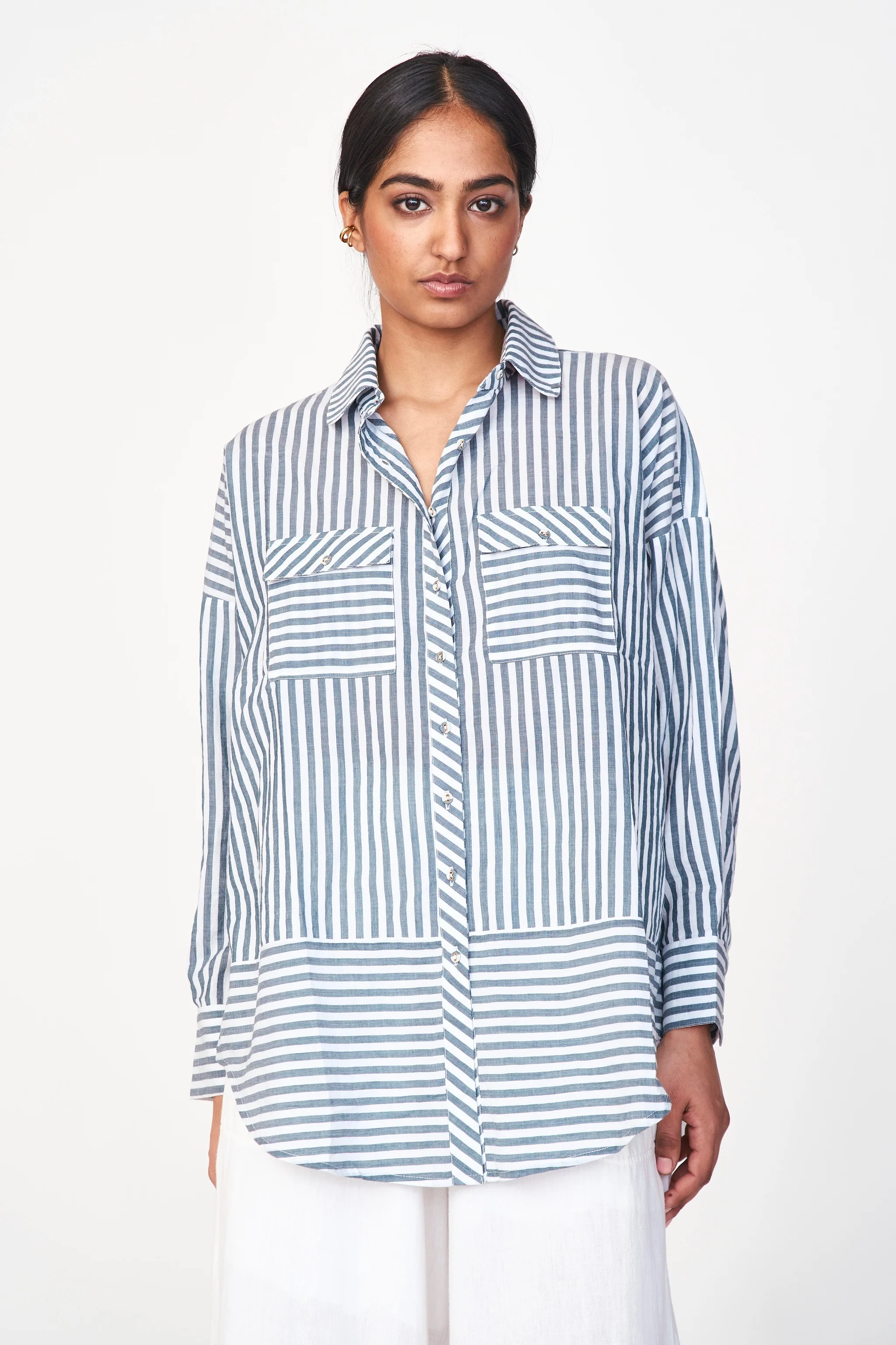 Kyoto Shirt in Ocean Stripe - Image 5
