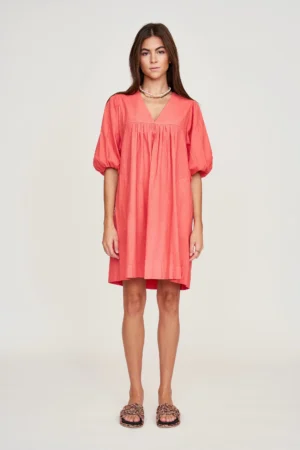 Belem Dress in Coral