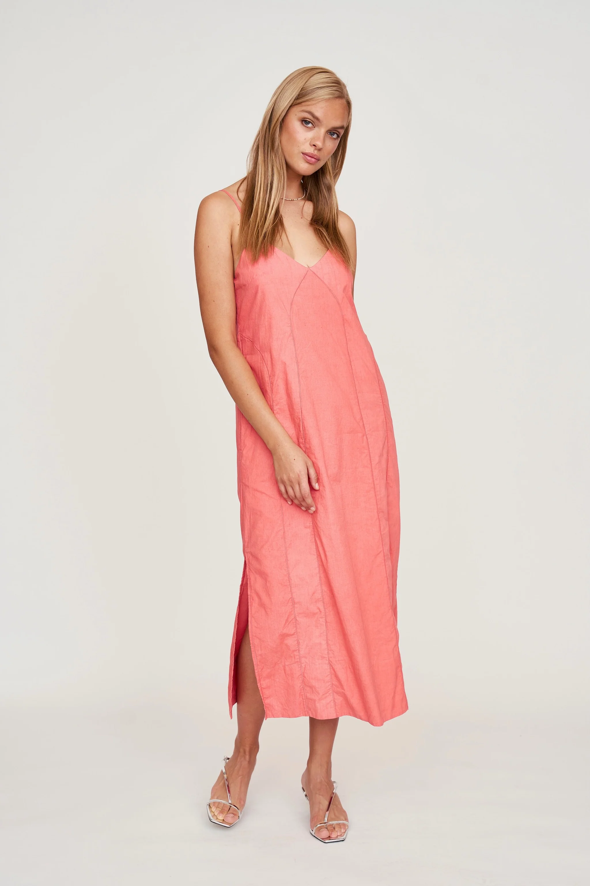 Como Dress in Coral - Image 3