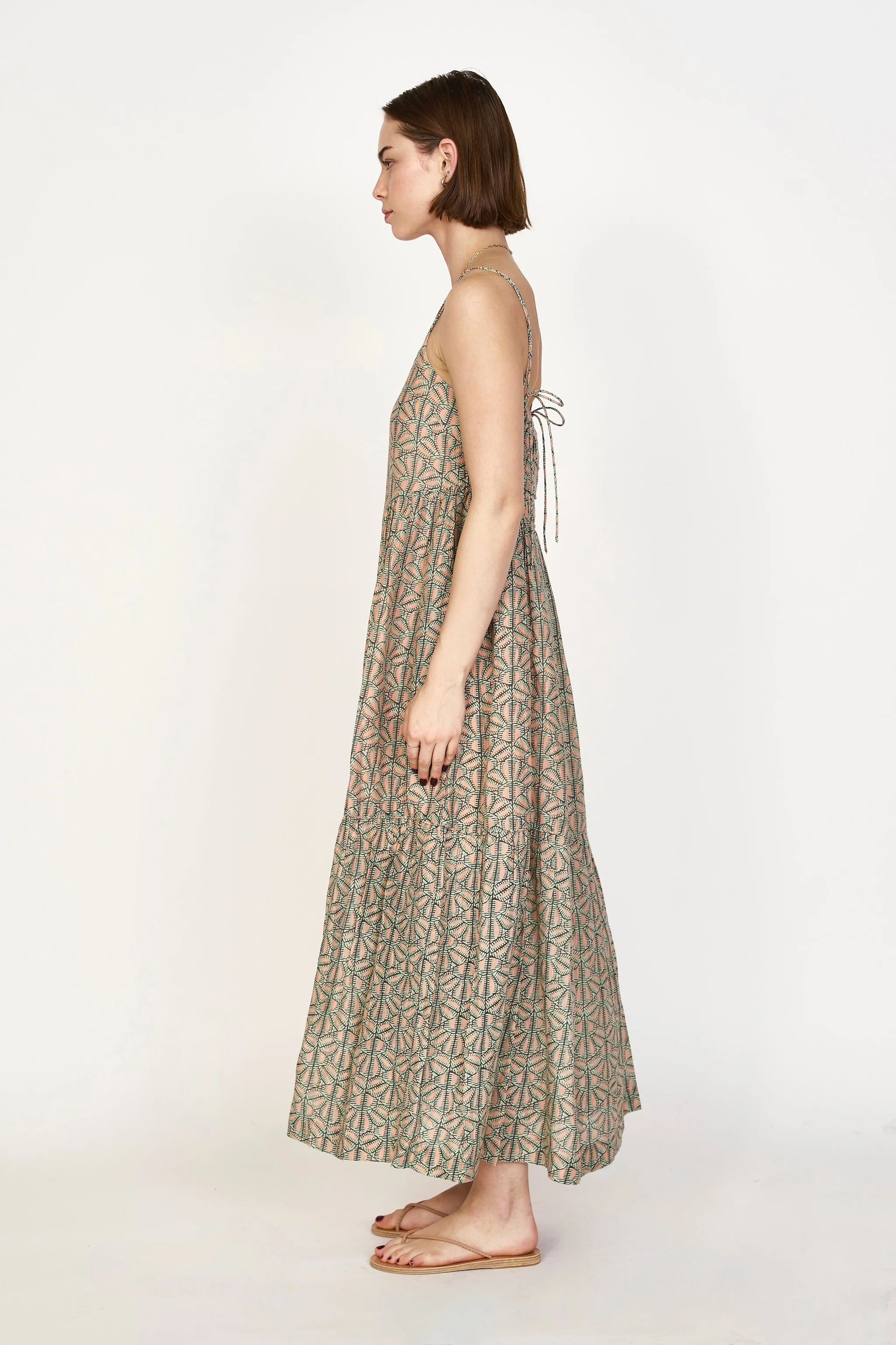 Clemente Dress in Trellis in Petal - Image 7