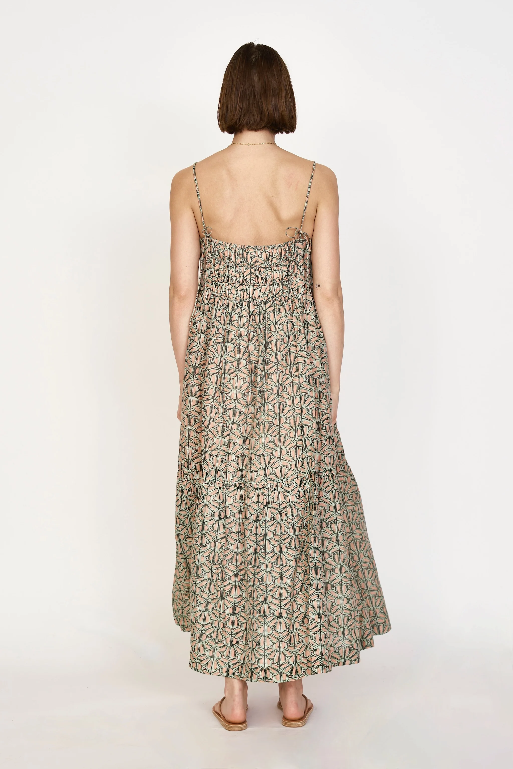 Clemente Dress in Trellis in Petal - Image 8