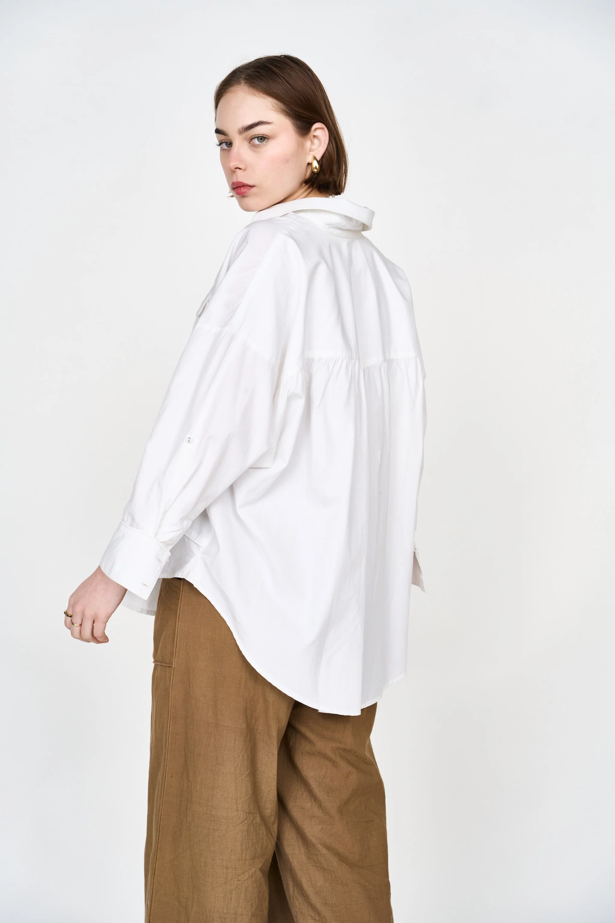 Kyoto Shirt in White Poplin - Image 4