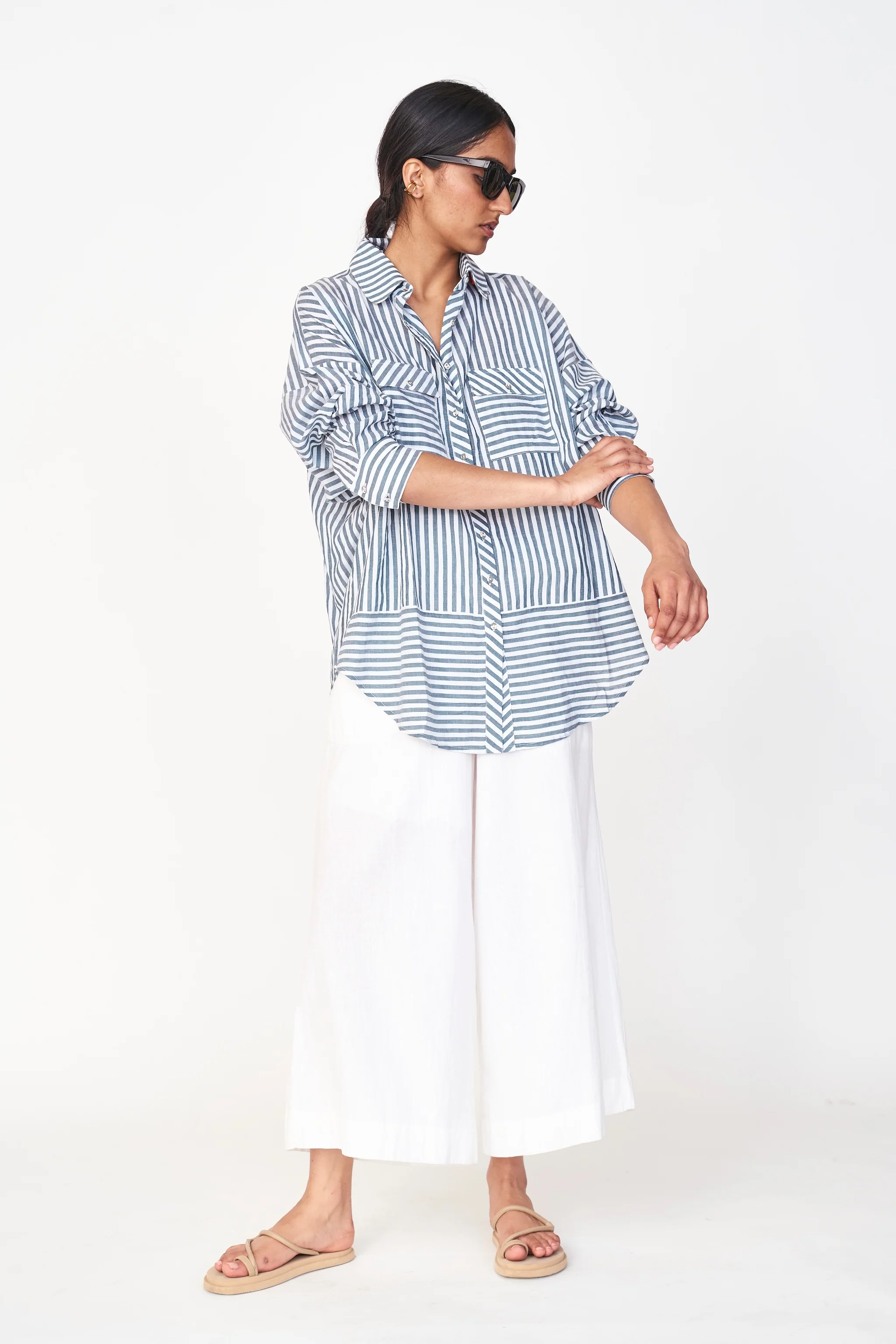 Kyoto Shirt in Ocean Stripe - Image 4