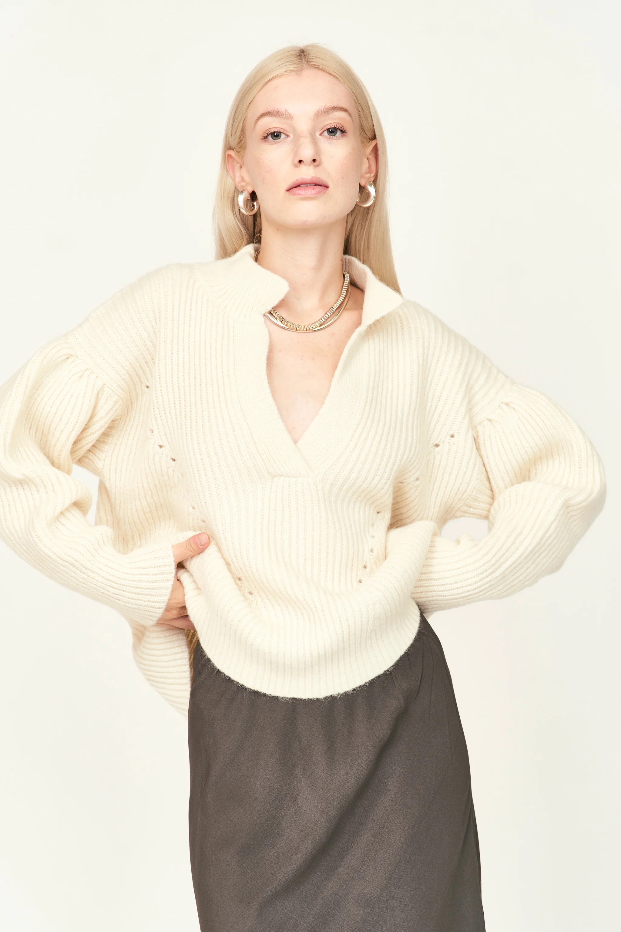 Jackson Sweater in Ivory - Image 2