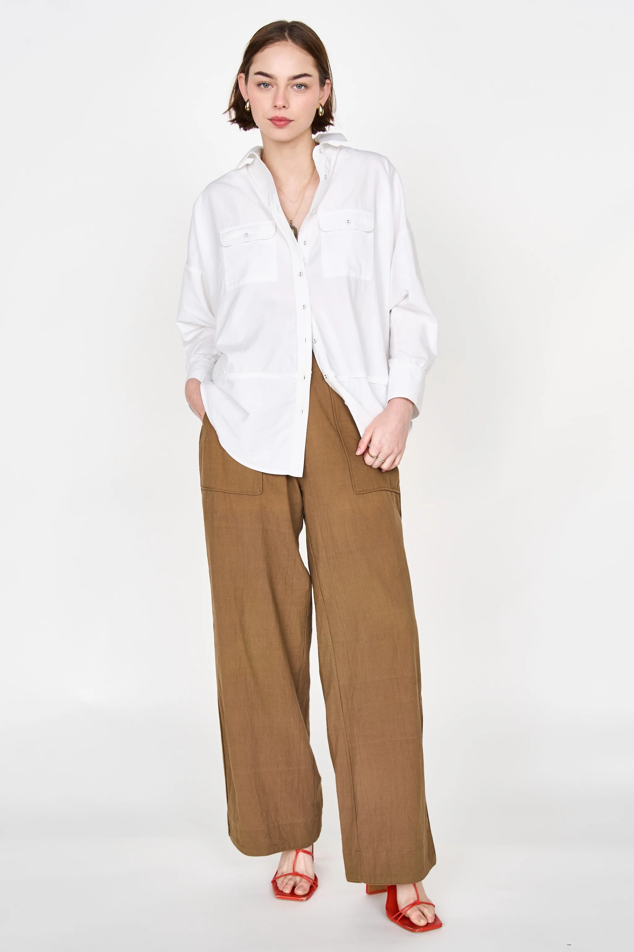 Kyoto Shirt in White Poplin