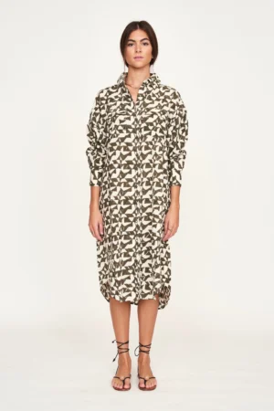 Kyoto House Dress in Seaglass in Branch