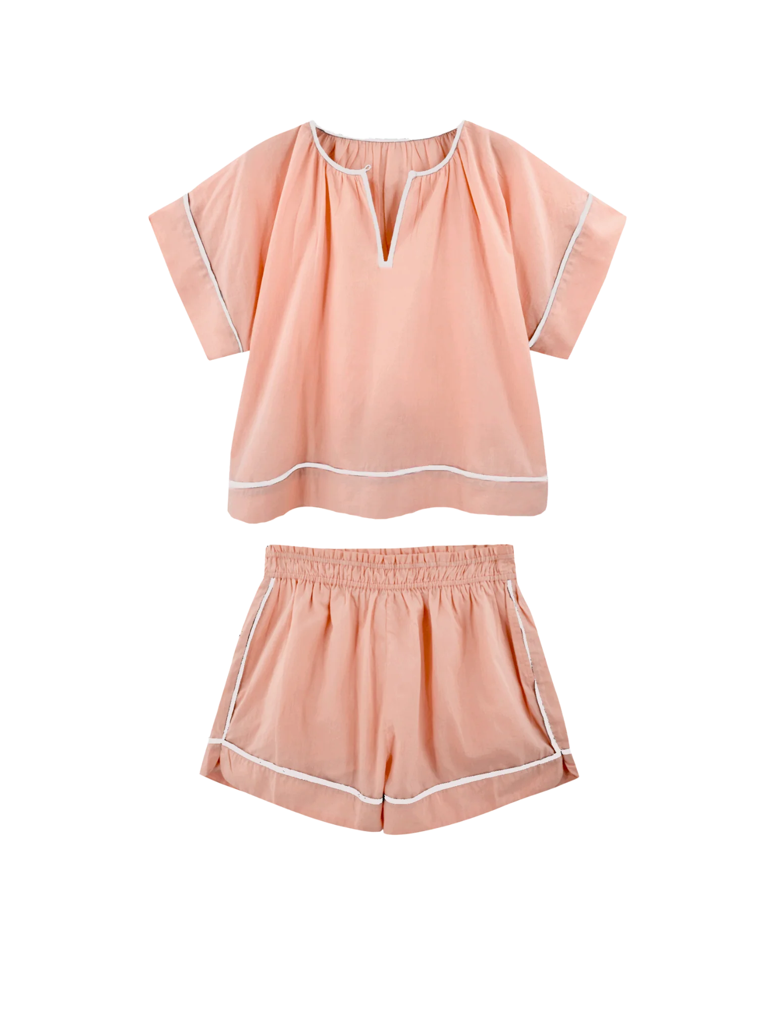 Pajama Short Set in Conch - Image 8