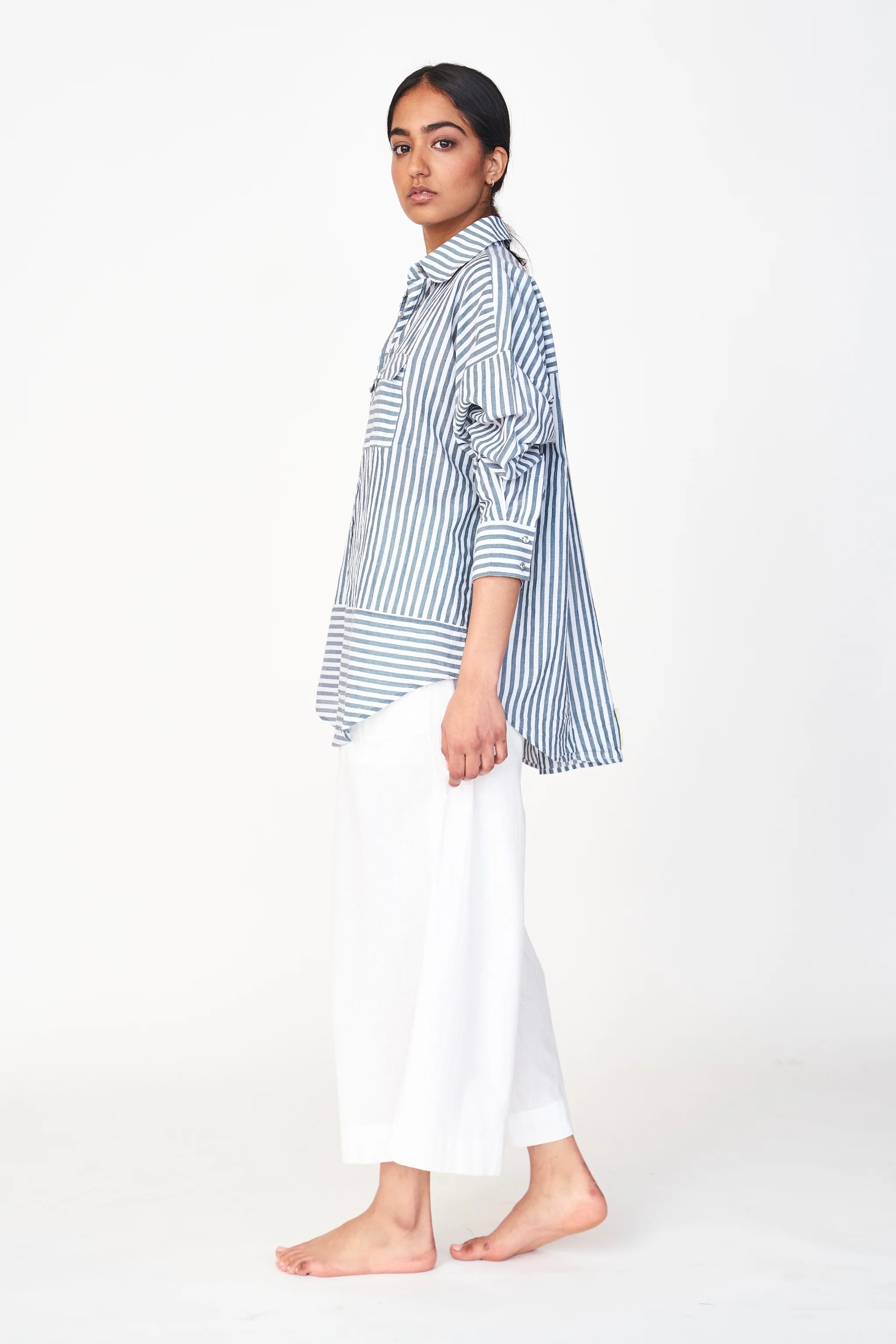 Kyoto Shirt in Ocean Stripe - Image 2