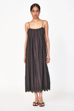 Zuma Dress in Black Vine Eyelet